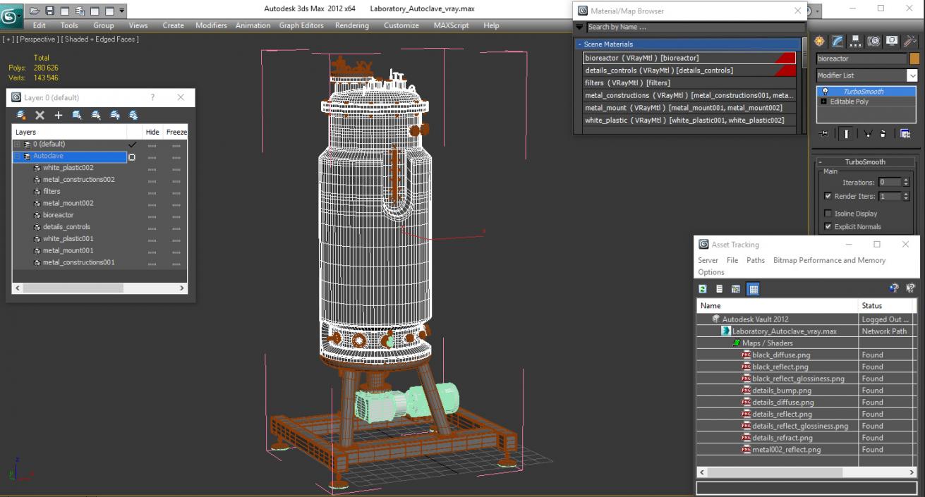 3D model Laboratory Autoclave