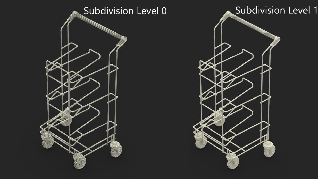 3D model Empty Tray Cart