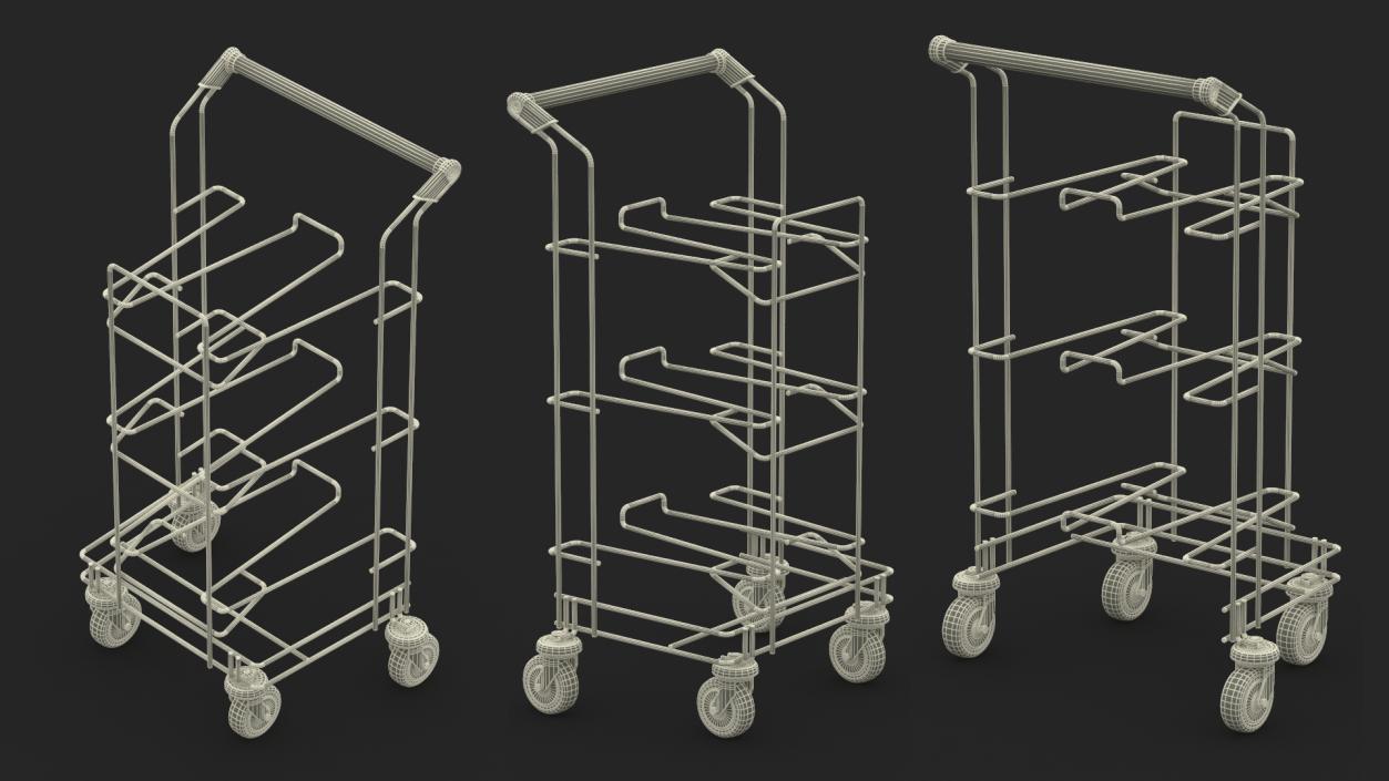 3D model Empty Tray Cart