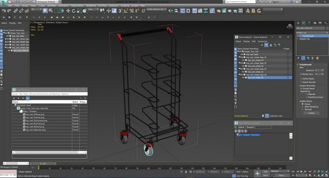 3D model Empty Tray Cart