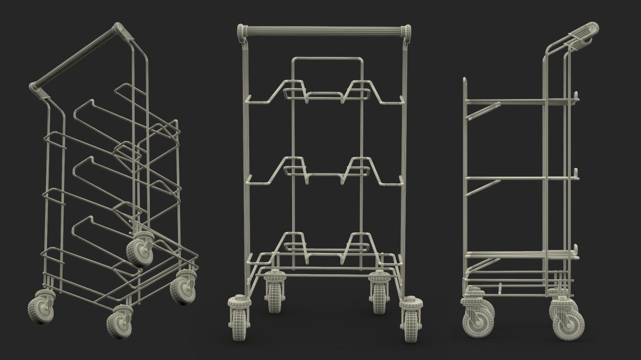 3D model Empty Tray Cart