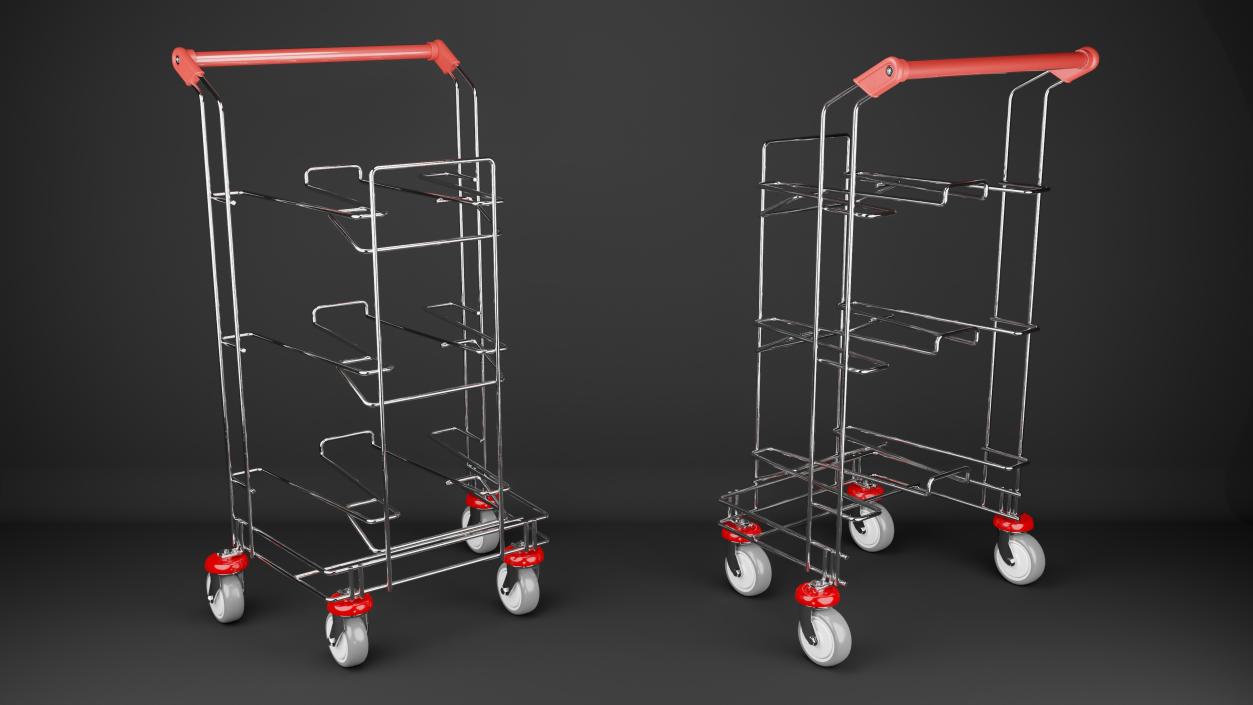 3D model Empty Tray Cart