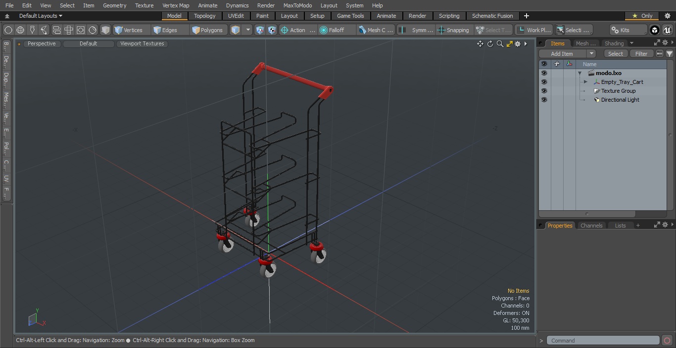 3D model Empty Tray Cart