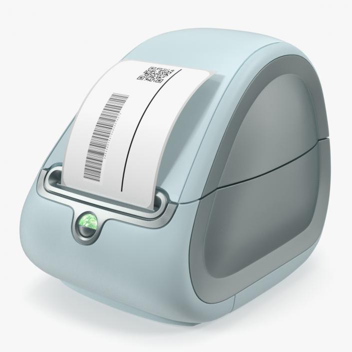 Thermal Label Printer with Barcode 3D model