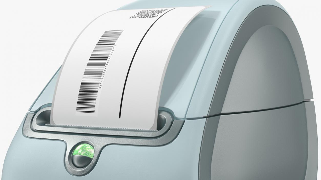 Thermal Label Printer with Barcode 3D model