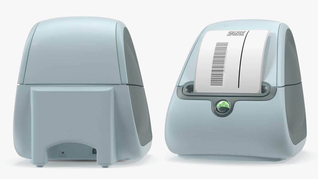 Thermal Label Printer with Barcode 3D model