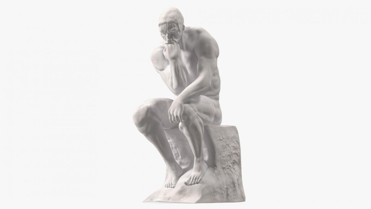 3D model The Thinker Statue Gypsum