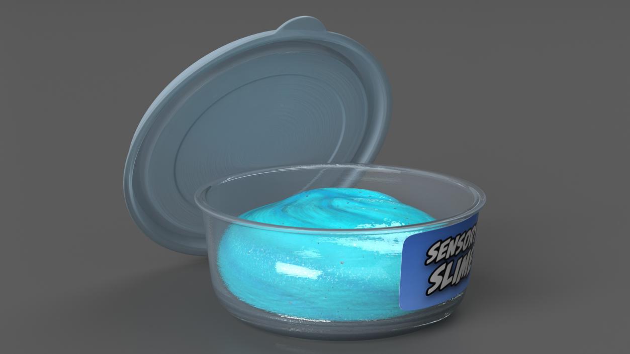 Pot Blue Toy Slimes 3D model