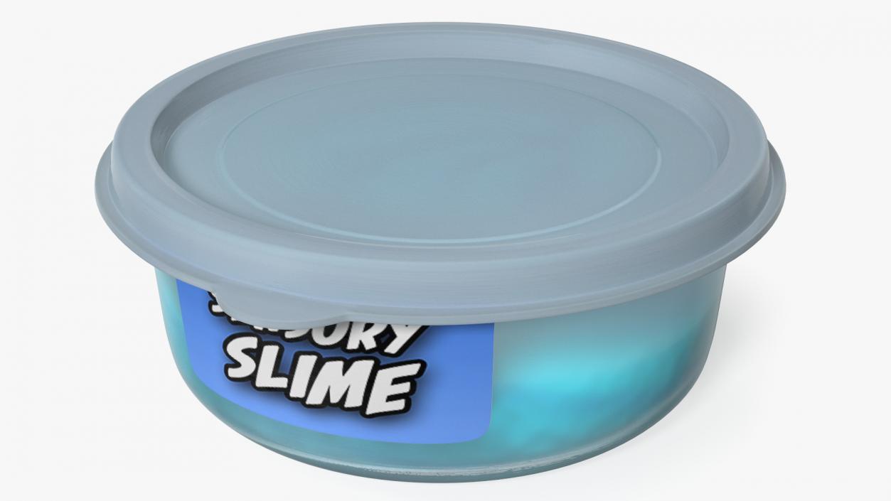 Pot Blue Toy Slimes 3D model