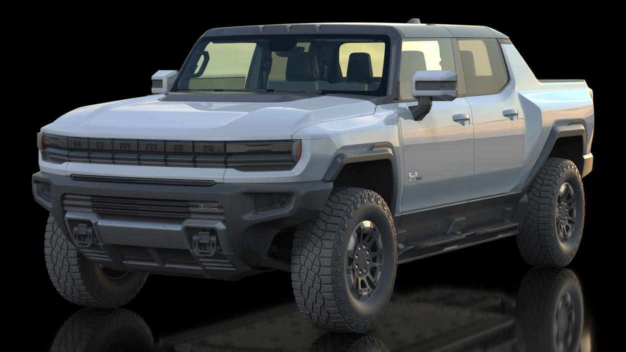 3D GMC Hummer EV PICKUP Lights Off