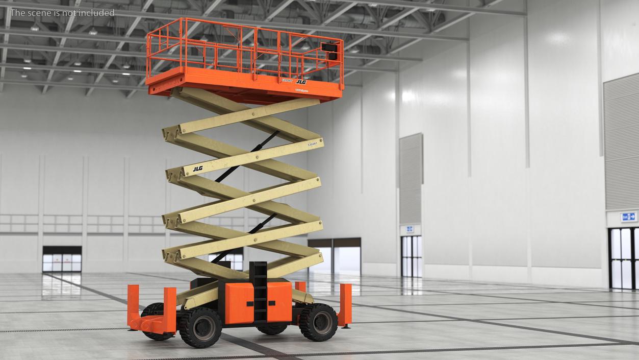 3D JLG Scissor Lift Rigged model