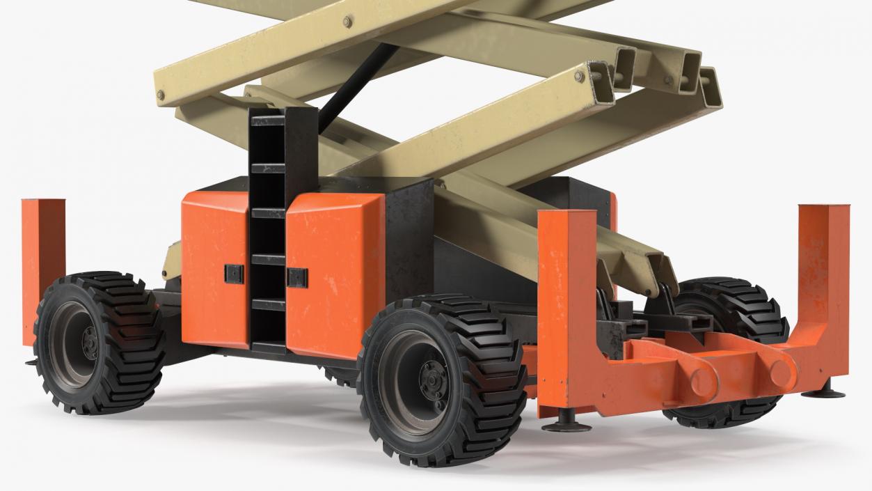 3D JLG Scissor Lift Rigged model