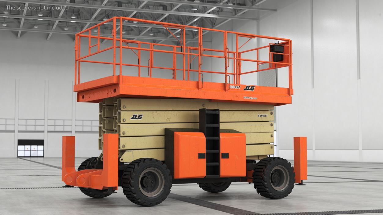 3D JLG Scissor Lift Rigged model