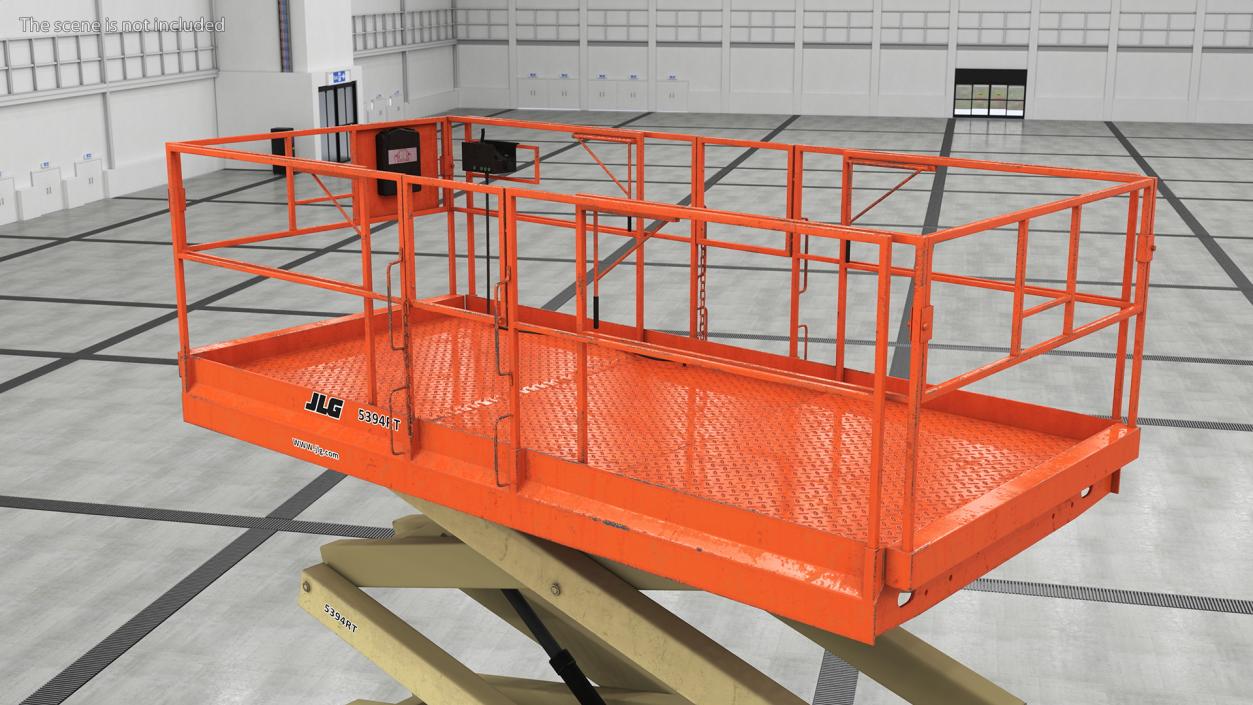 3D JLG Scissor Lift Rigged model