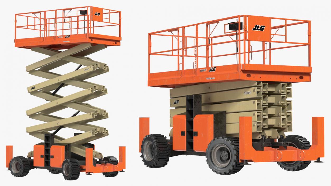 3D JLG Scissor Lift Rigged model