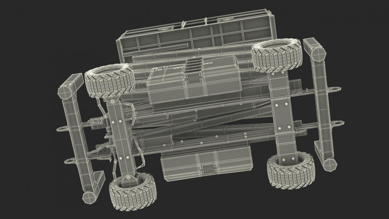 3D JLG Scissor Lift Rigged model