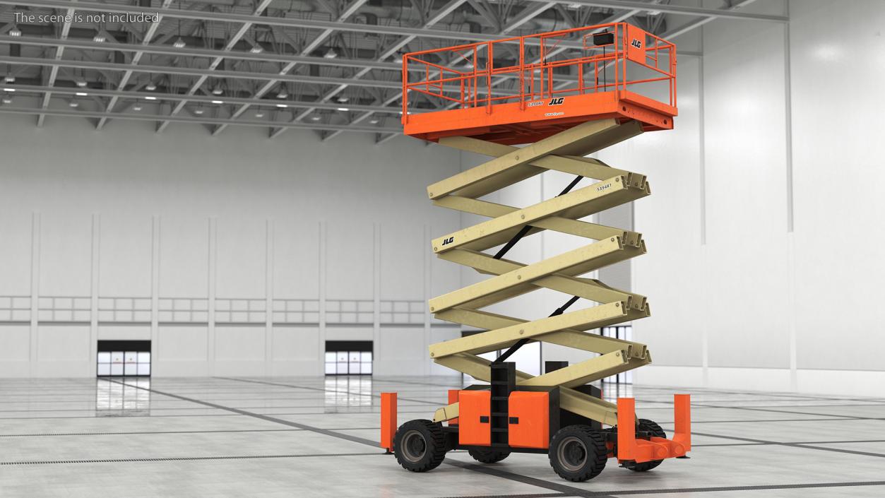 3D JLG Scissor Lift Rigged model