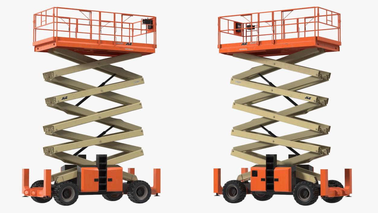 3D JLG Scissor Lift Rigged model