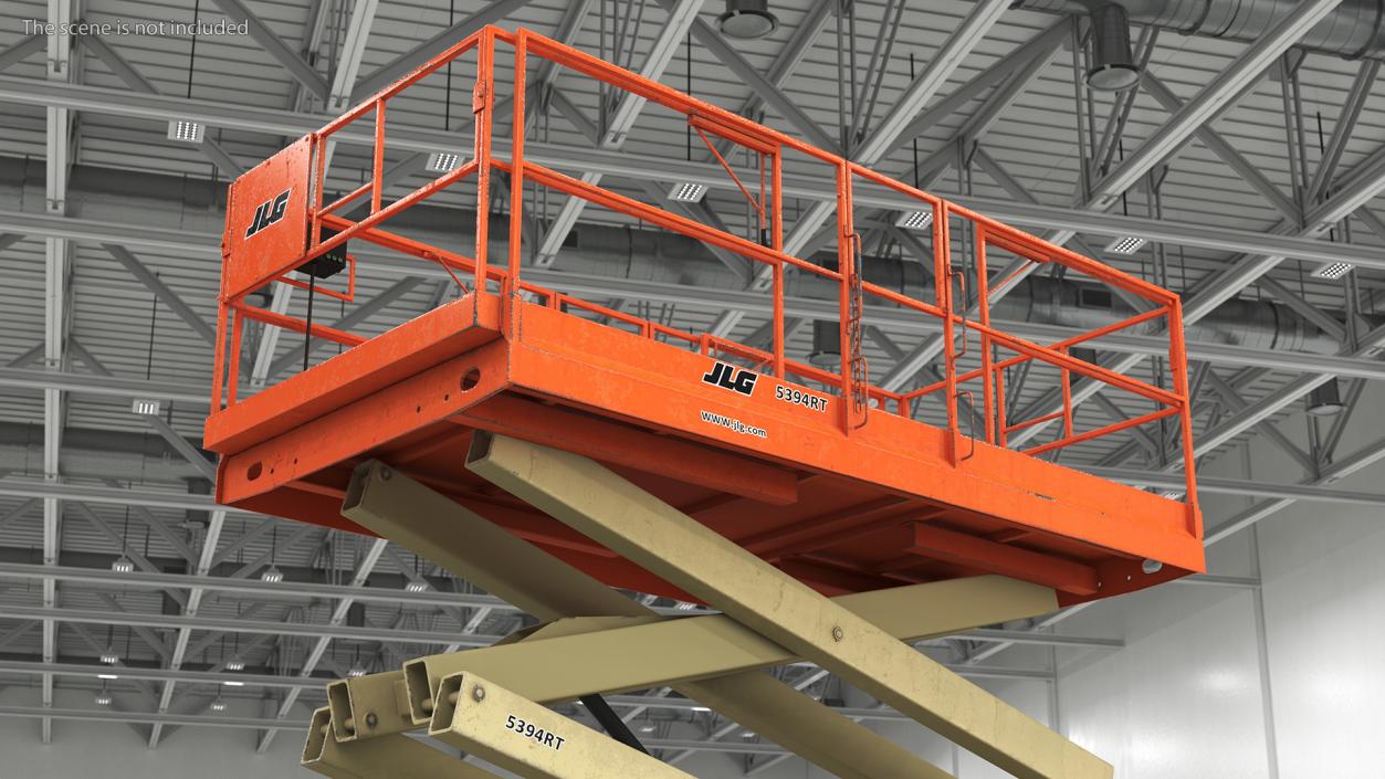 3D JLG Scissor Lift Rigged model