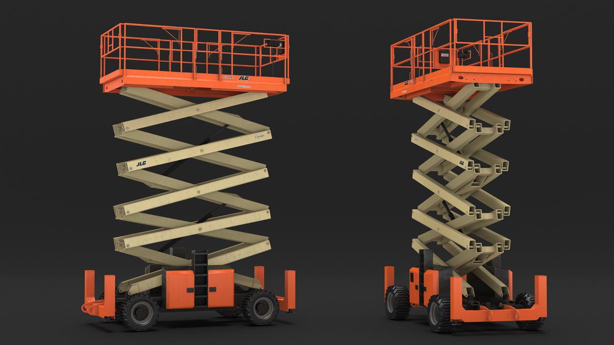 3D JLG Scissor Lift Rigged model