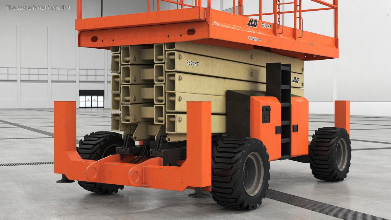 3D JLG Scissor Lift Rigged model