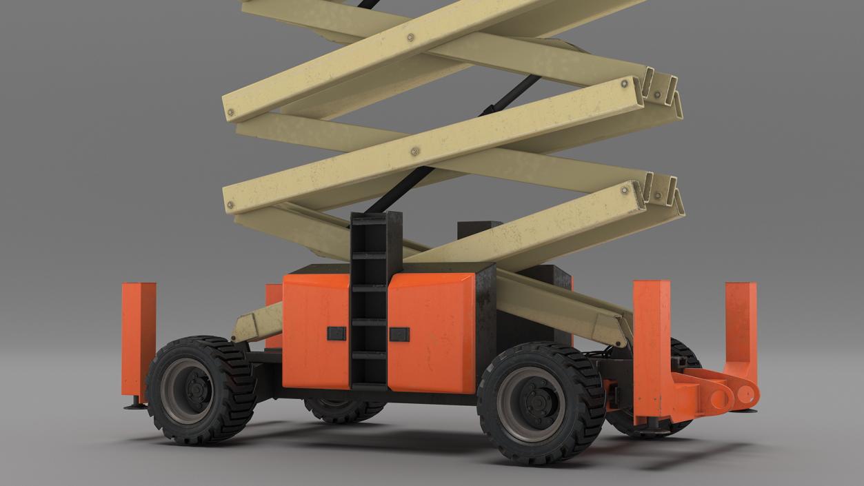 3D JLG Scissor Lift Rigged model