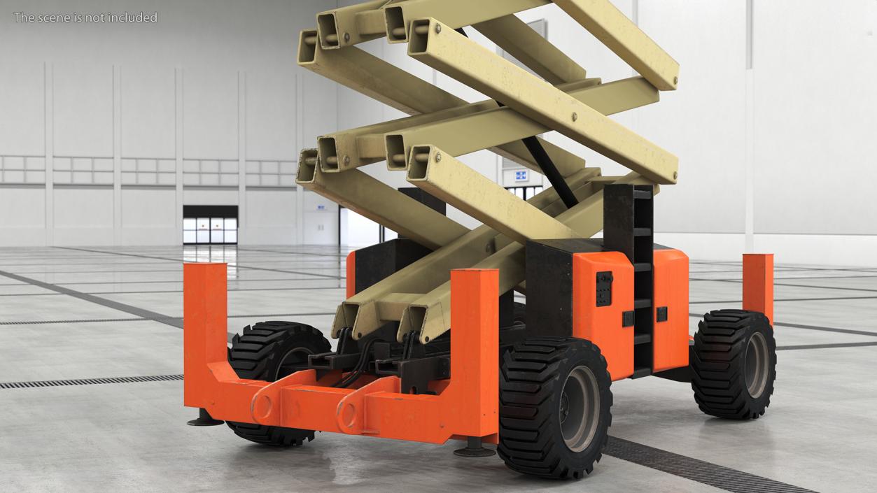 3D JLG Scissor Lift Rigged model