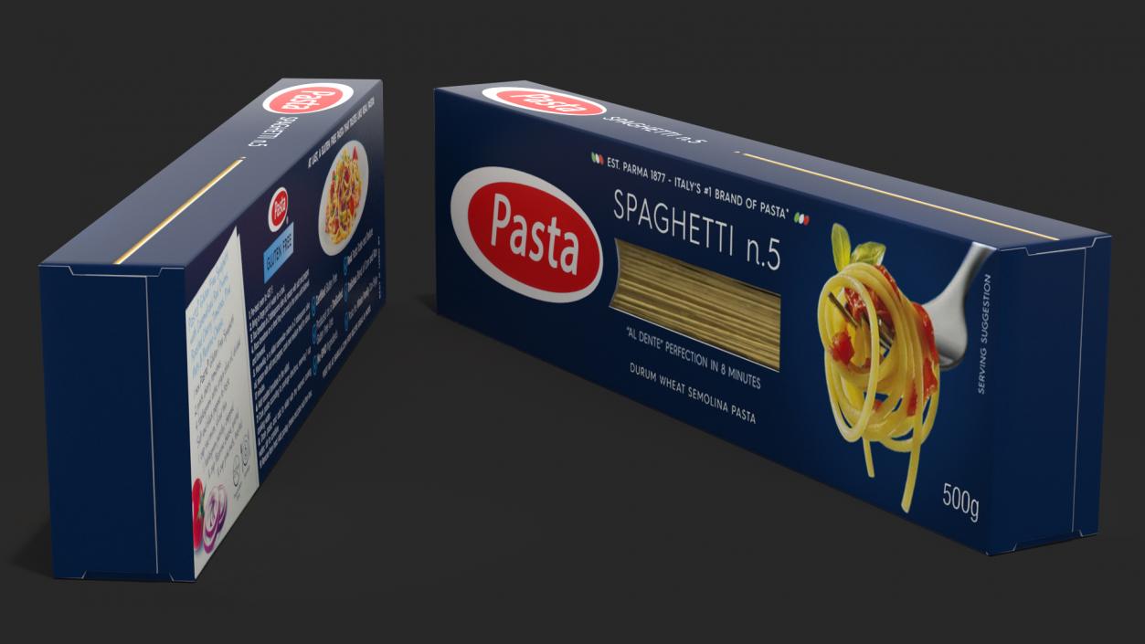 3D Italian Pasta Ingredients Collection