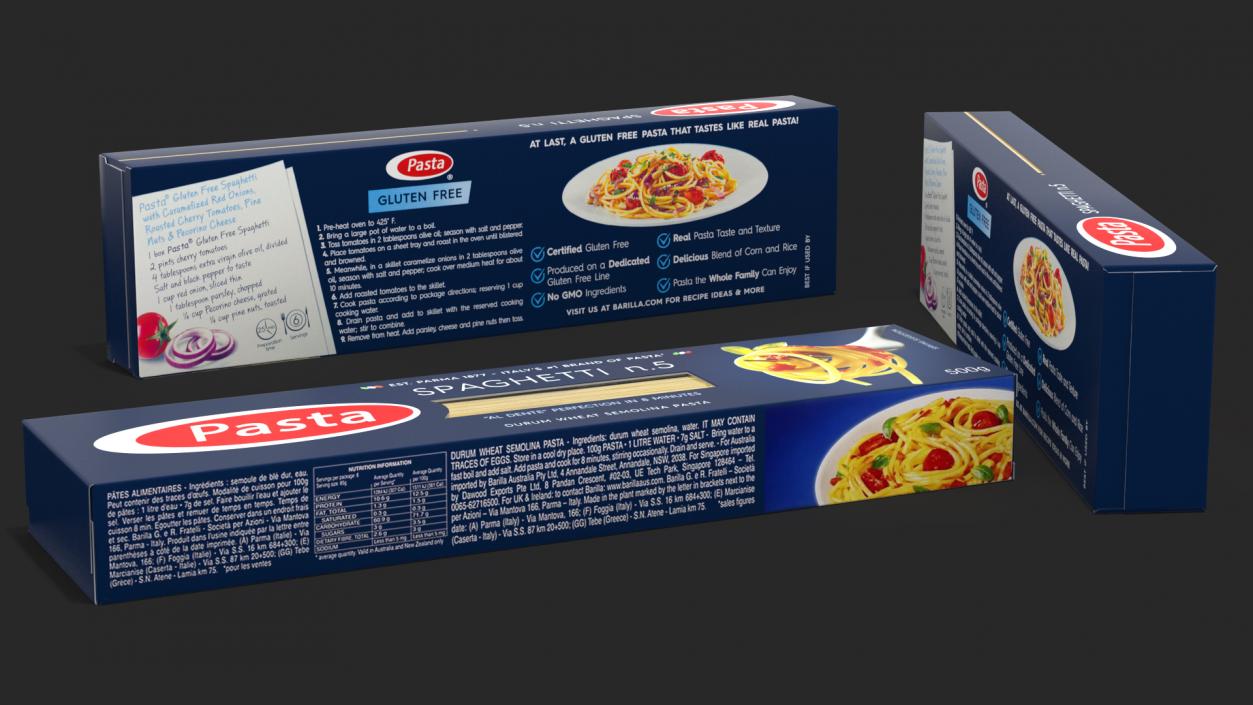 3D Italian Pasta Ingredients Collection