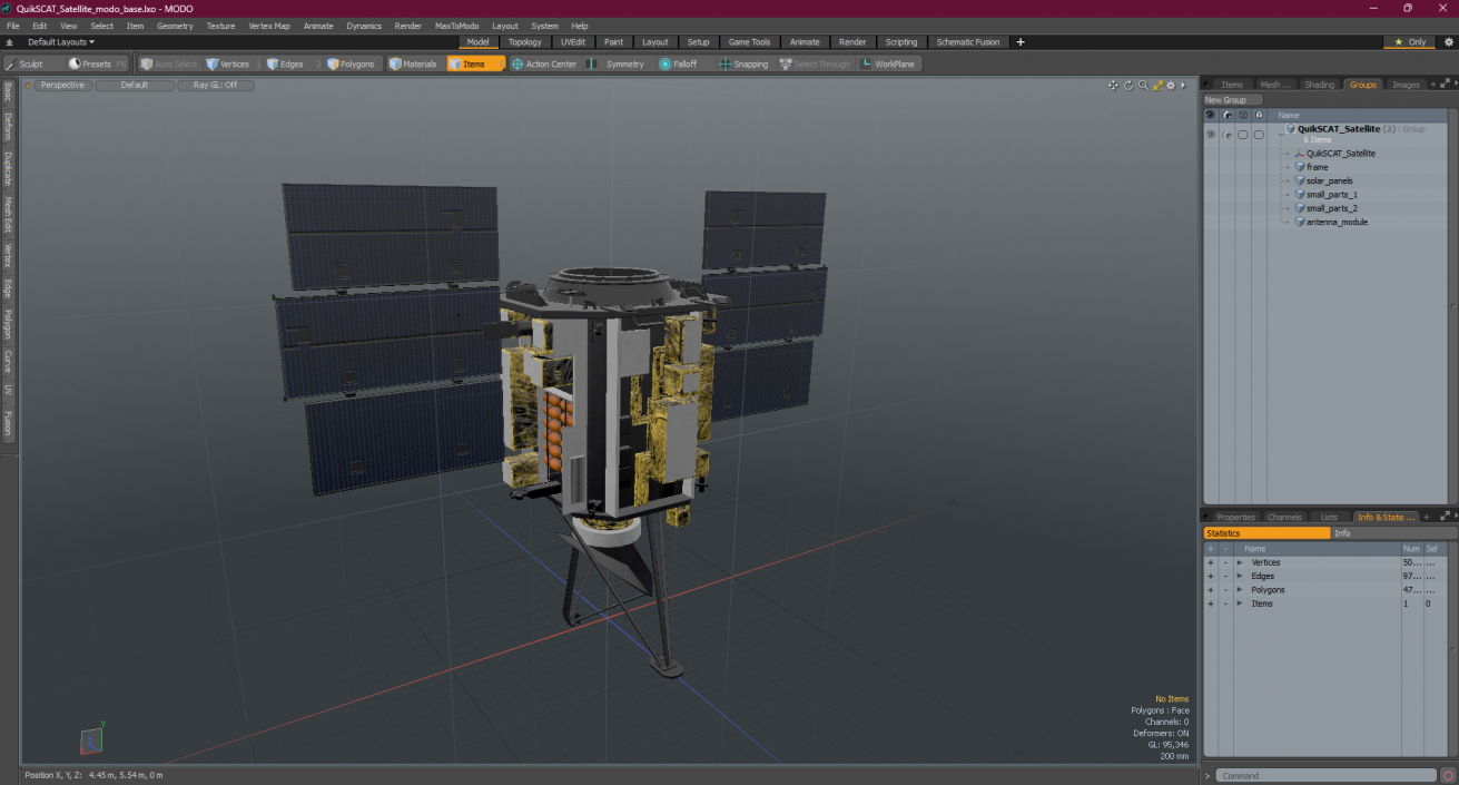 3D QuikSCAT Satellite model