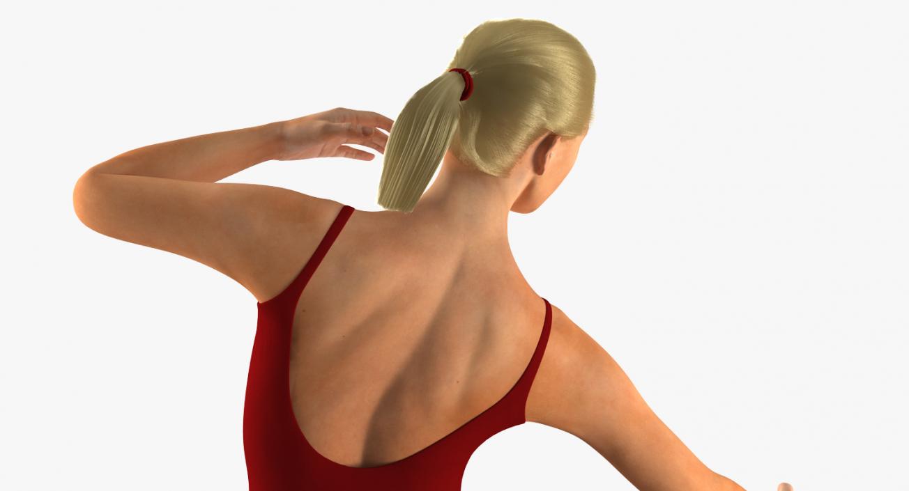 3D Female Figure Skater Dancing model