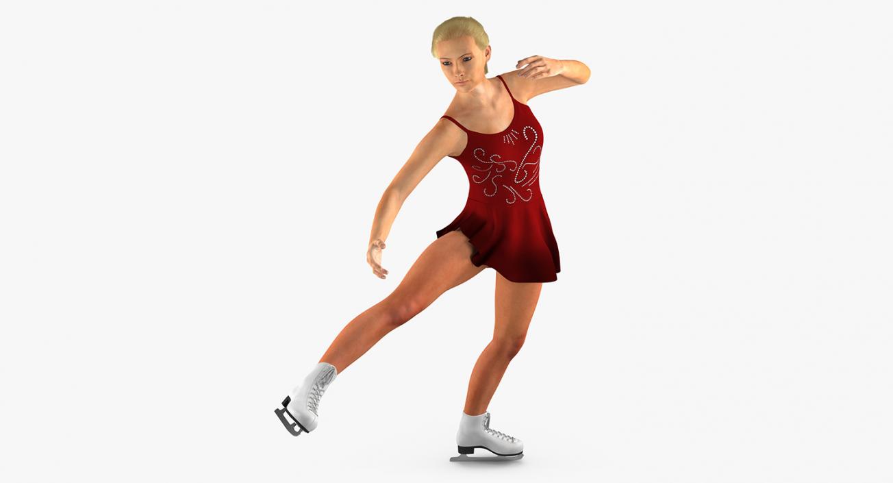 3D Female Figure Skater Dancing model