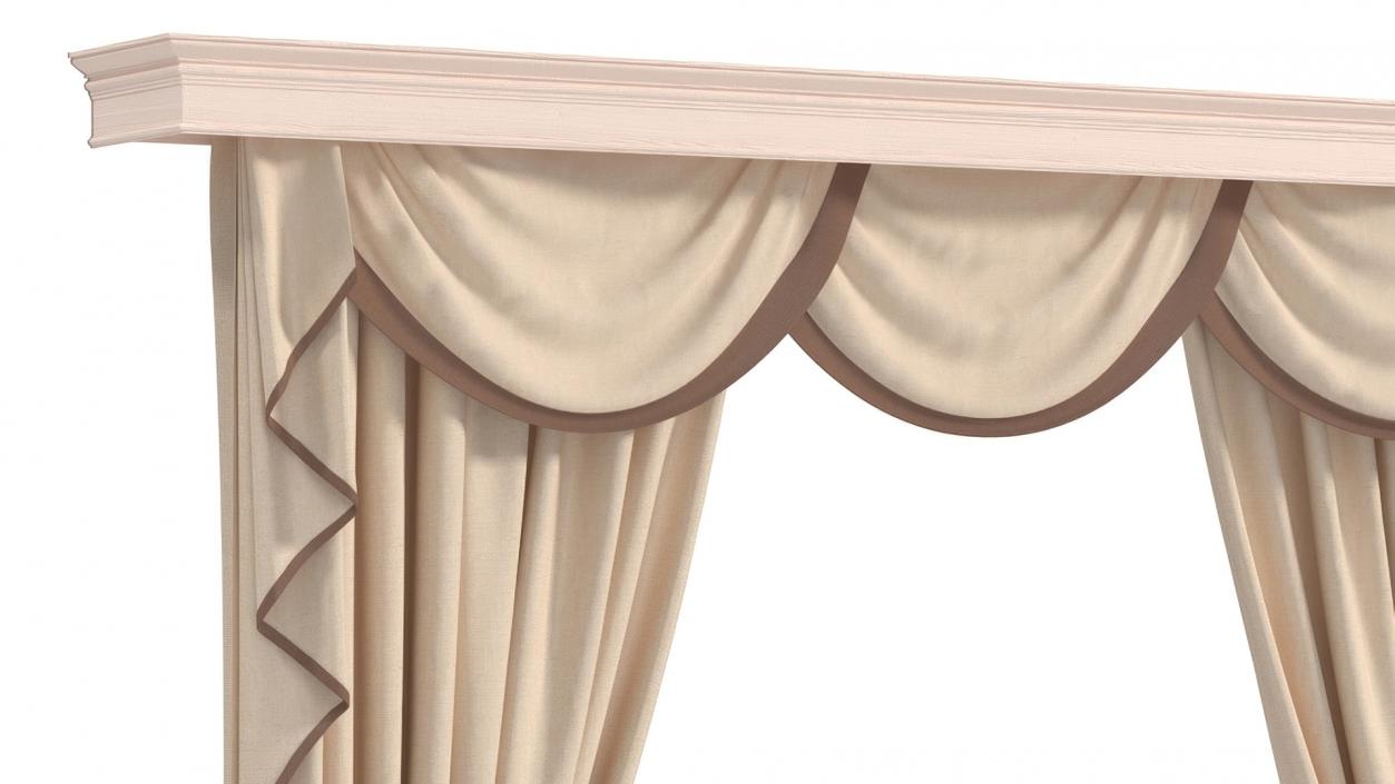 3D Curtains with Valance