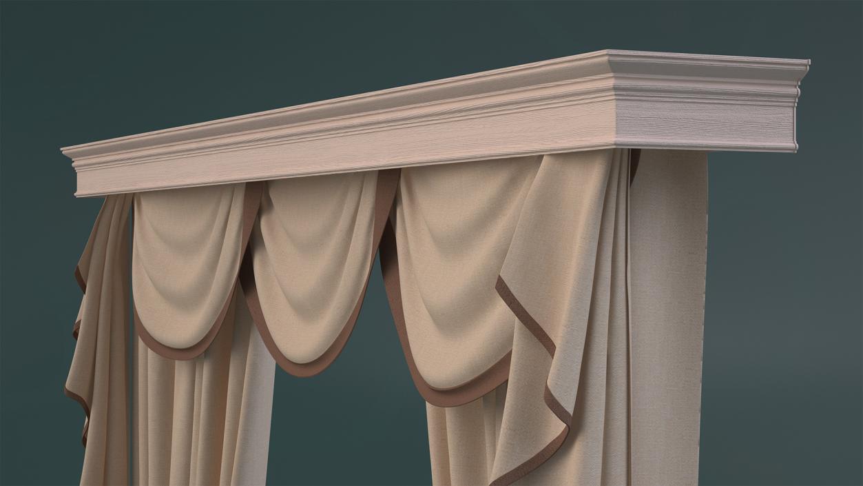 3D Curtains with Valance