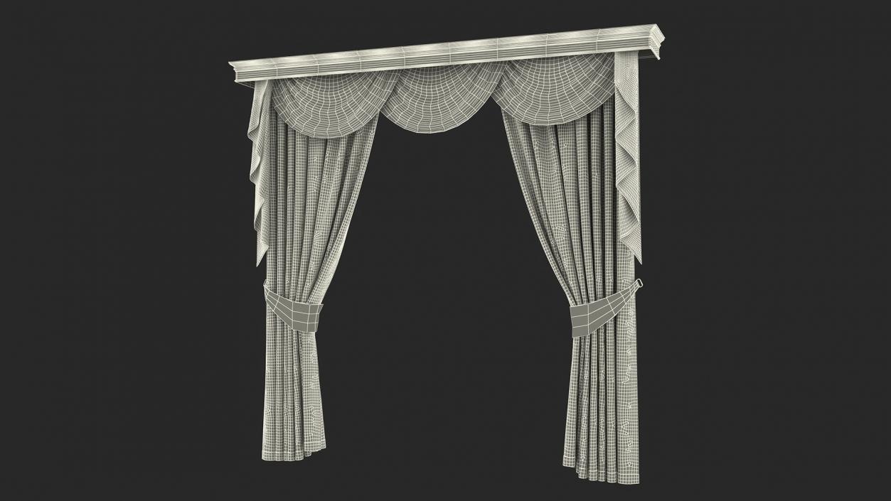 3D Curtains with Valance