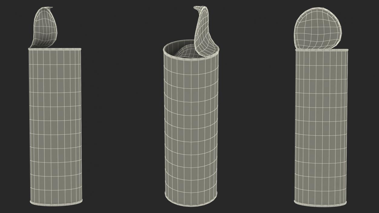 Open Pringles Original Potato Chips Can 3D model