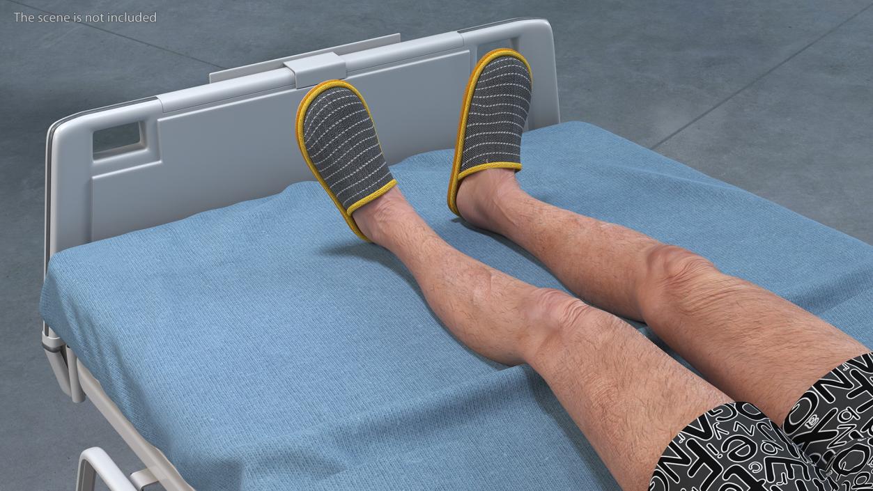 3D model Patient on Hospital Bed 2