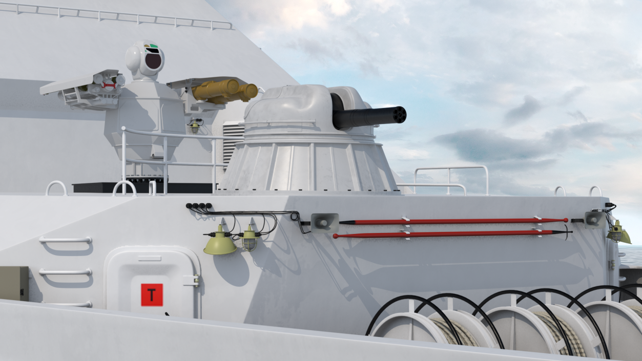 Russian Coast Guard Ship 22460 Okhotnik 3D model