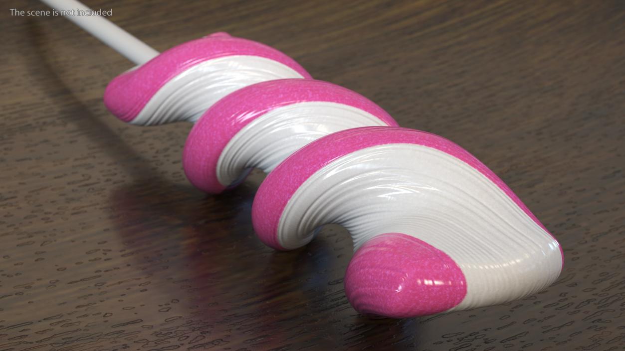 3D model Pink Twist Lollipop Stick