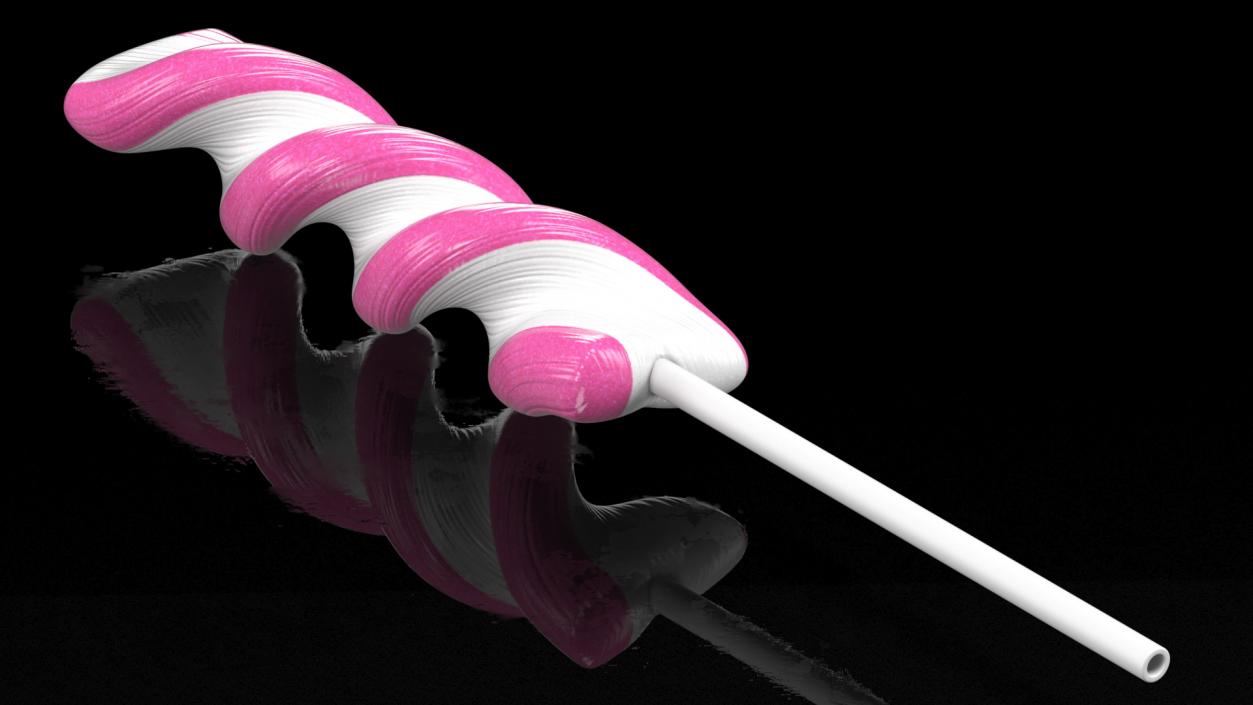 3D model Pink Twist Lollipop Stick