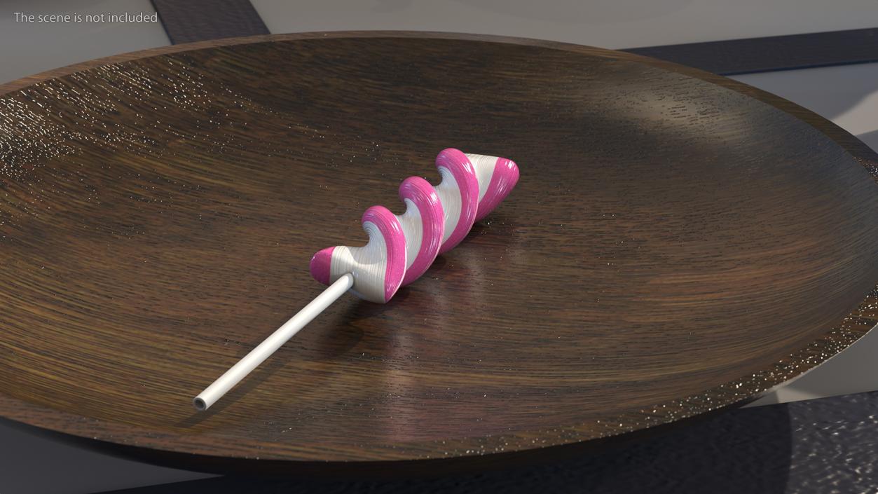 3D model Pink Twist Lollipop Stick