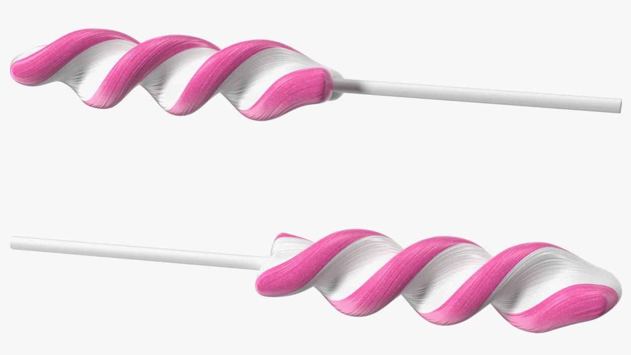 3D model Pink Twist Lollipop Stick