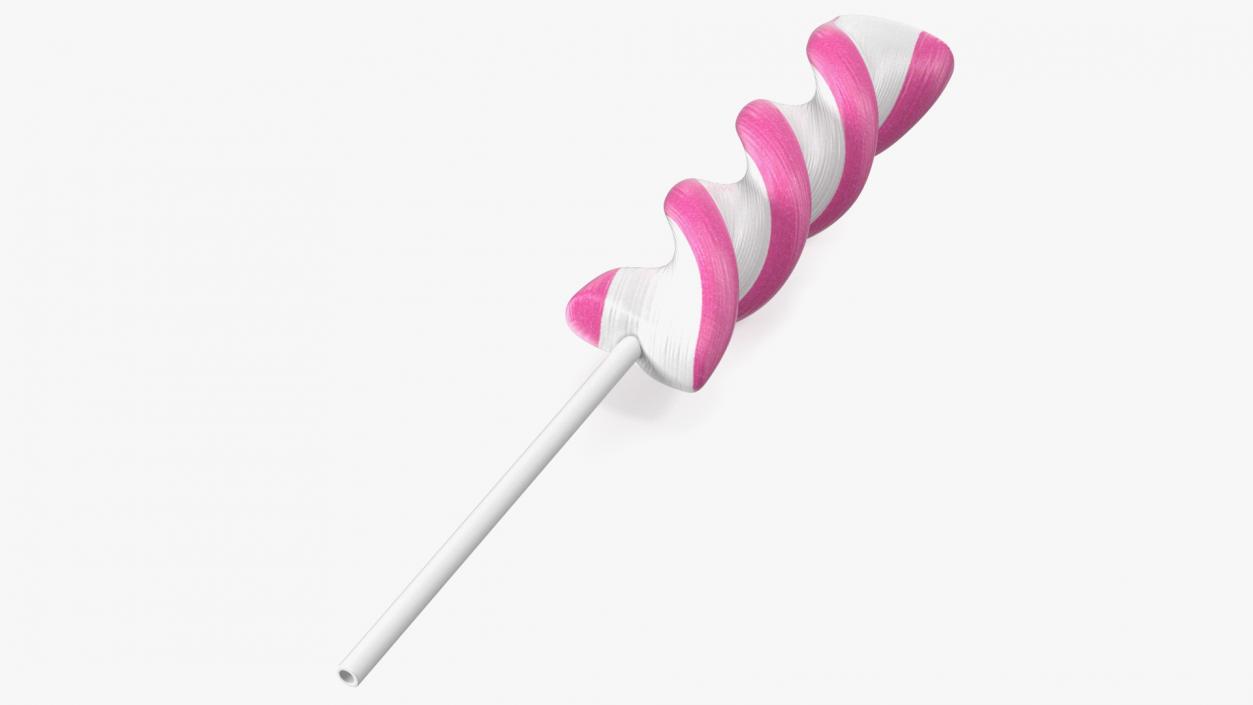 3D model Pink Twist Lollipop Stick