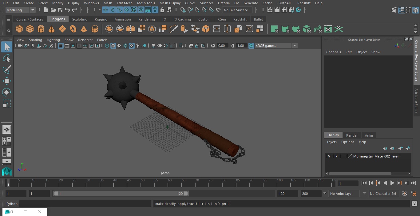 3D Morningstar Mace