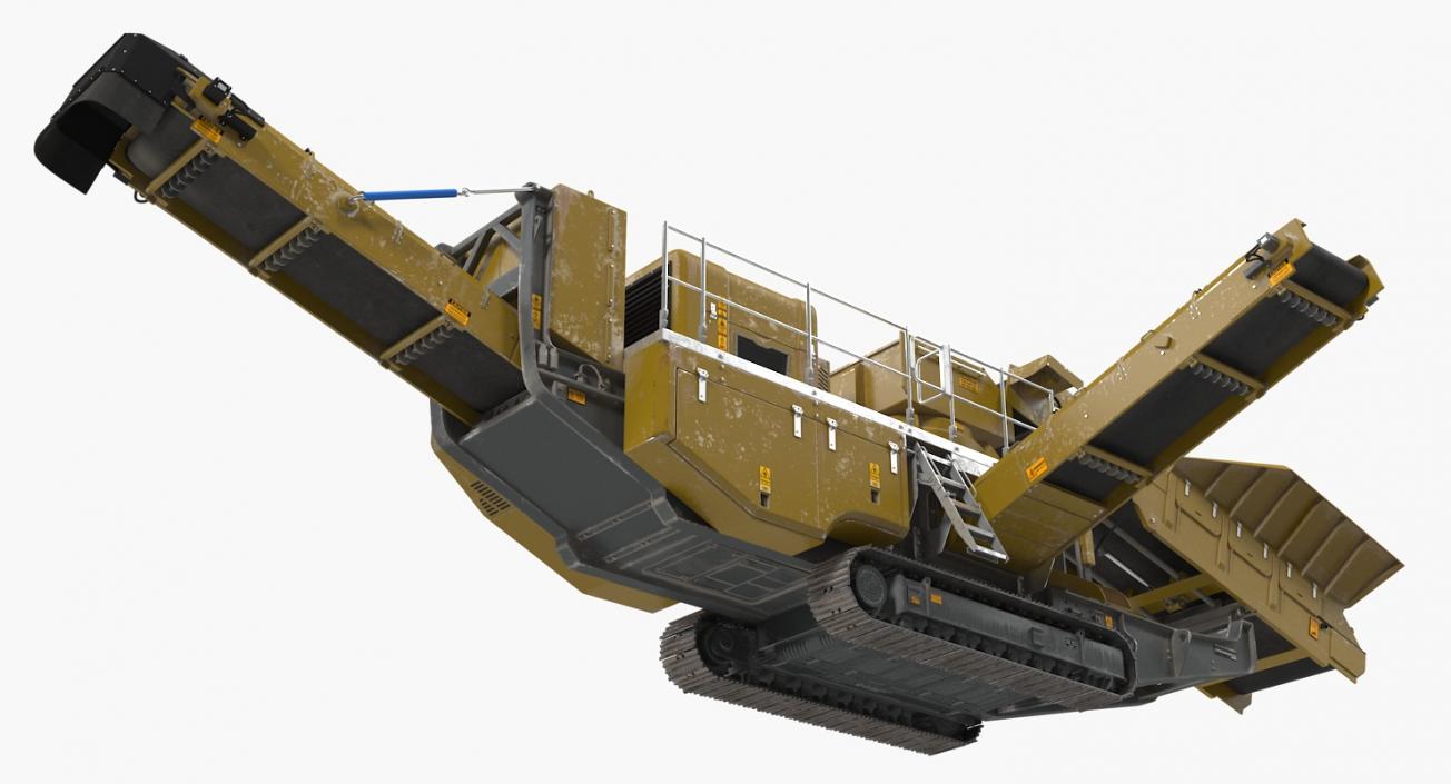 Hydraulic Cone Crusher Machine Rigged 3D