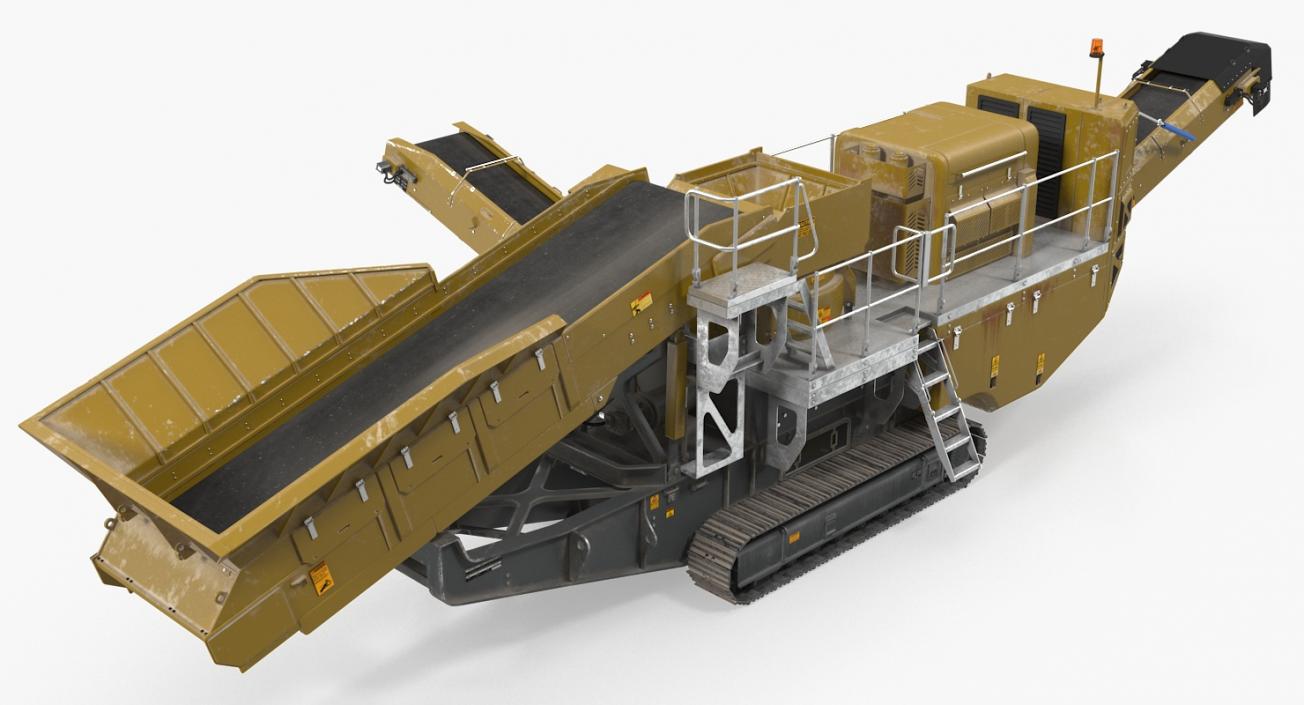 Hydraulic Cone Crusher Machine Rigged 3D