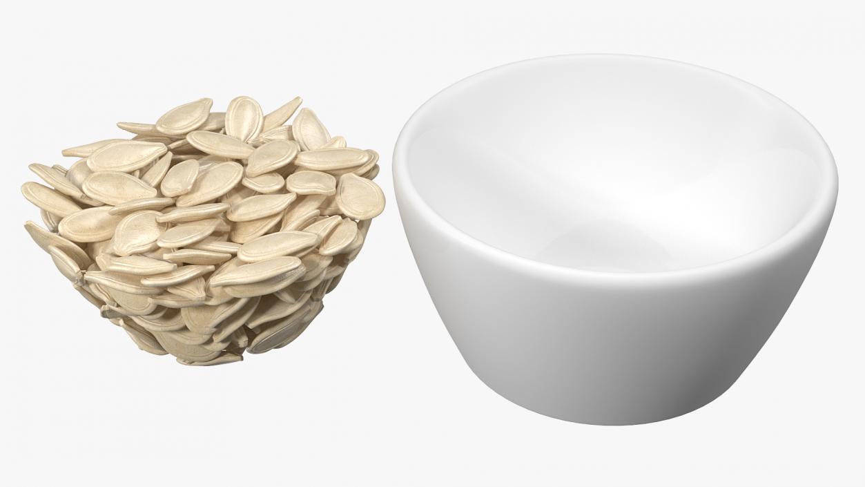 3D Beans and Seeds in a Bowl Collection 3 model