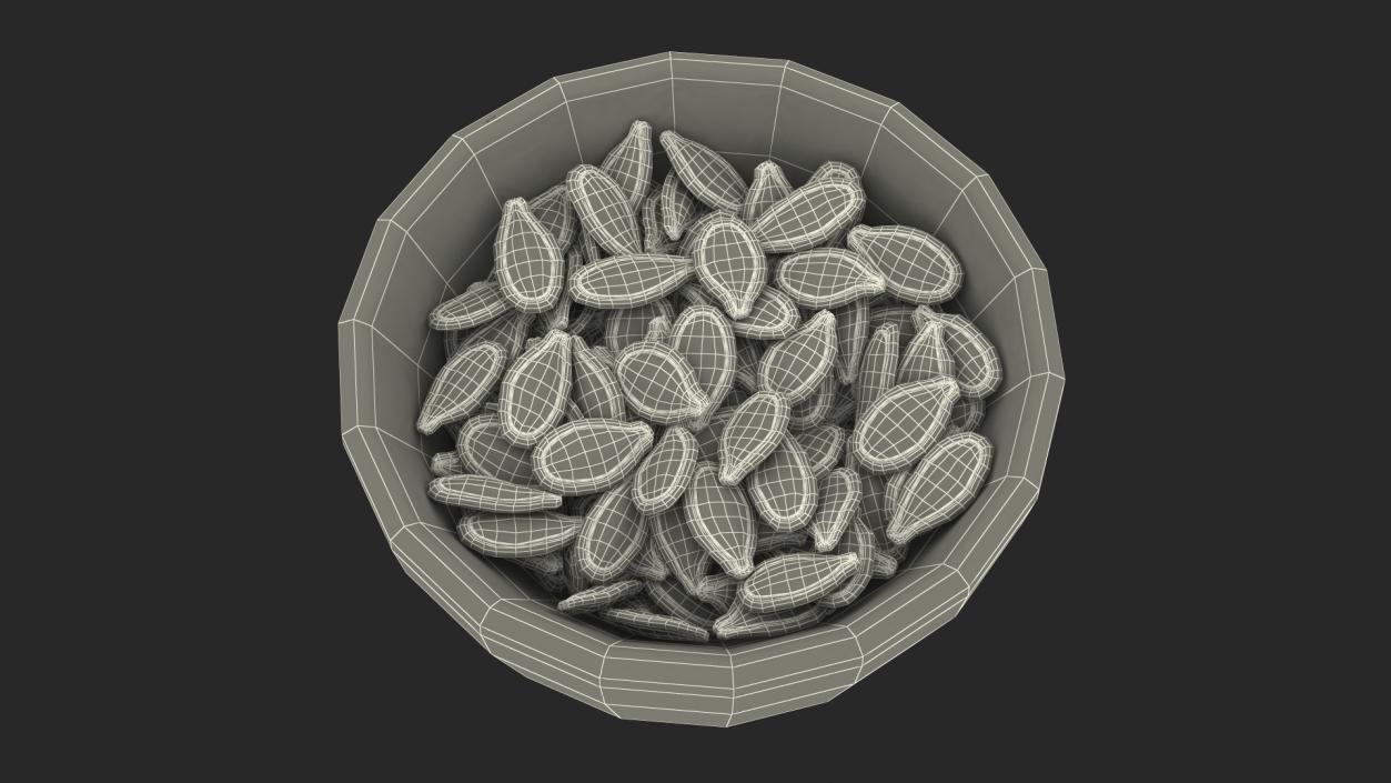 3D Beans and Seeds in a Bowl Collection 3 model