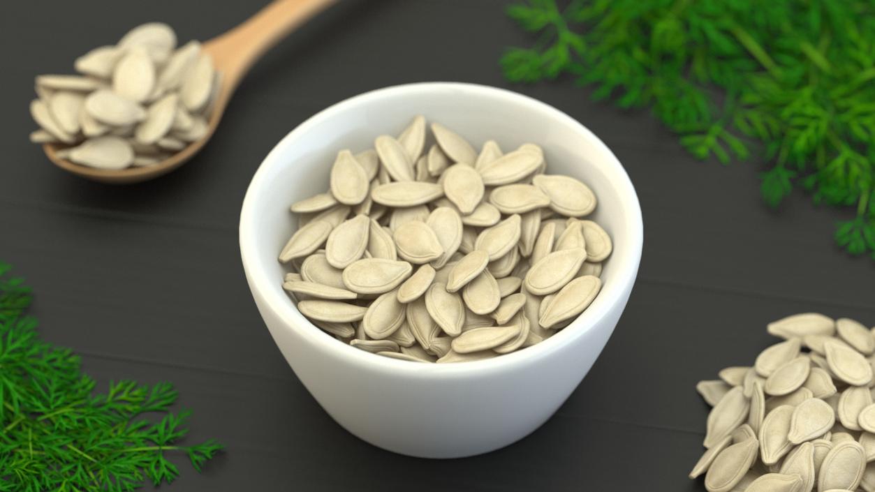 3D Beans and Seeds in a Bowl Collection 3 model