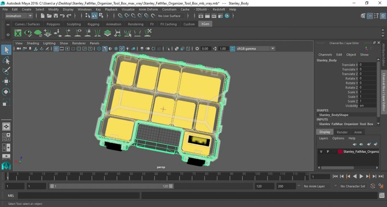 3D Stanley FatMax Organizer Tool Box model